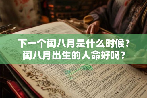 下一个闰八月是什么时候?闰八月出生的人命好吗? 下一个闰八月是什么时候?闰八月出生的人命好吗?