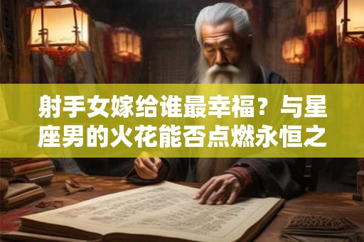 射手女嫁给谁最幸福？与星座男的火花能否点燃永恒之爱
