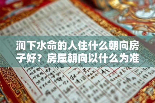 涧下水命的人住什么朝向房子好？房屋朝向以什么为准？