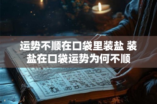 运势不顺在口袋里装盐 装盐在口袋运势为何不顺 运势不顺在口袋里装盐 装盐在口袋运势为何不顺