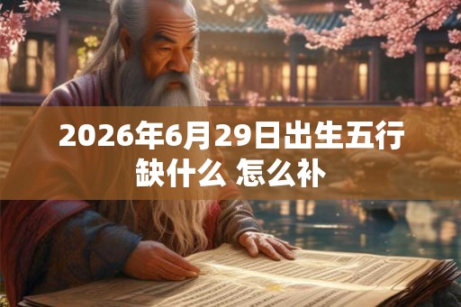 2026年6月29日出生五行缺什么 怎么补 2026年6月29日出生五行缺什么 怎么补