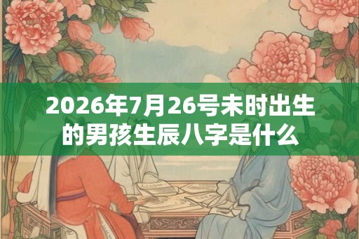 2026年7月26号未时出生的男孩生辰八字是什么