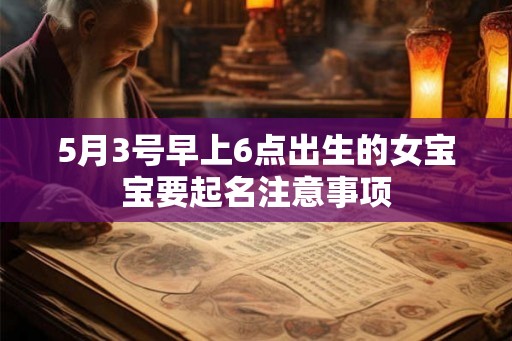 5月3号早上6点出生的女宝宝要起名注意事项 5月3号早上6点出生的女宝宝要起名注意事项