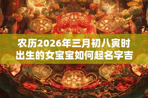 农历2026年三月初八寅时出生的女宝宝如何起名字吉祥，五行属什么