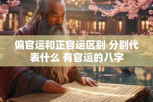 偏官运和正官运区别 分别代表什么 有官运的八字