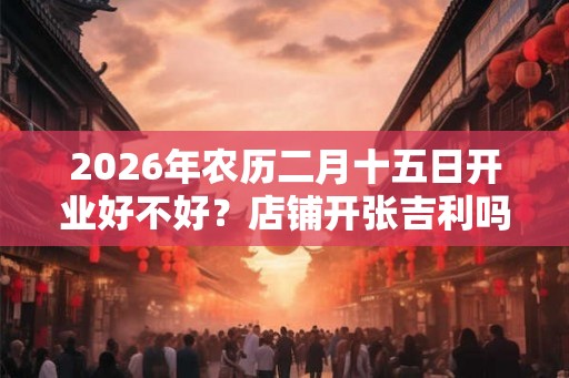2026年农历二月十五日开业好不好？店铺开张吉利吗？
