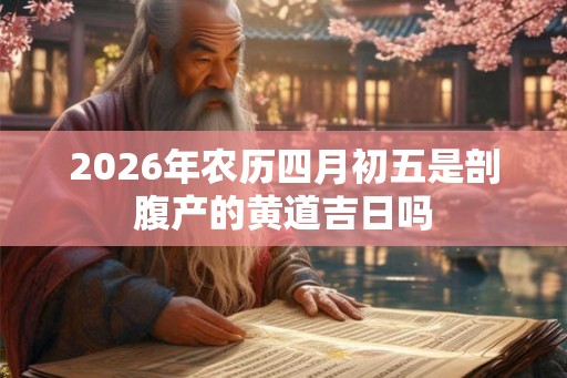 2026年农历四月初五是剖腹产的黄道吉日吗