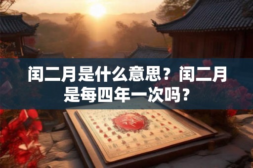闰二月是什么意思？闰二月是每四年一次吗？