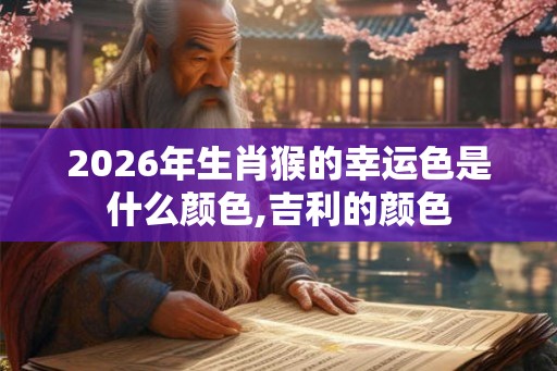 2026年生肖猴的幸运色是什么颜色,吉利的颜色