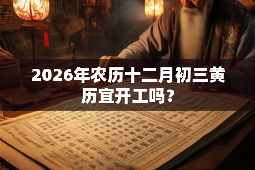 2026年农历十二月初三黄历宜开工吗? 2026年农历十二月初三黄历宜开工吗?