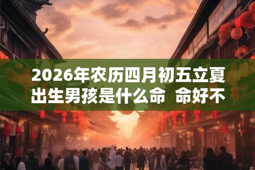 2026年农历四月初五立夏出生男孩是什么命 命好不好 2026年农历四月初五立夏出生男孩是什么命 命好不好