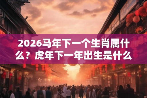 2026马年下一个生肖属什么？虎年下一年出生是什么命？