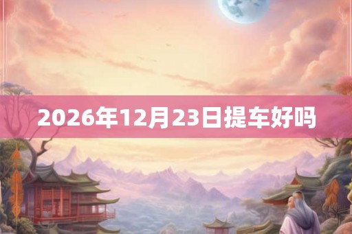 2026年12月23日提车好吗