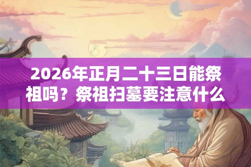 2026年正月二十三日能祭祖吗？祭祖扫墓要注意什么？