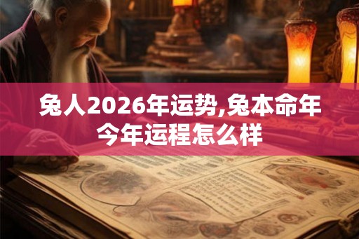 兔人2026年运势,兔本命年今年运程怎么样 兔人2026年运势,兔本命年今年运程怎么样