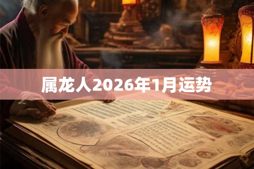 属龙人2026年1月运势