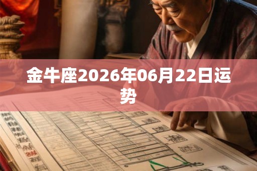 金牛座2026年06月22日运势