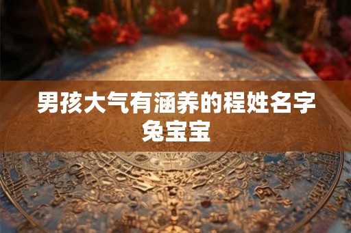 男孩大气有涵养的程姓名字兔宝宝