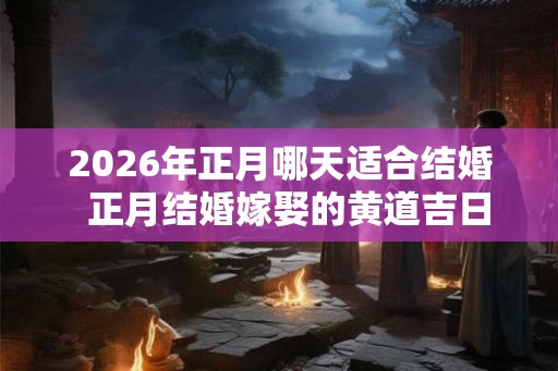 2026年正月哪天适合结婚  正月结婚嫁娶的黄道吉日