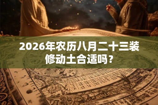 2026年农历八月二十三装修动土合适吗？