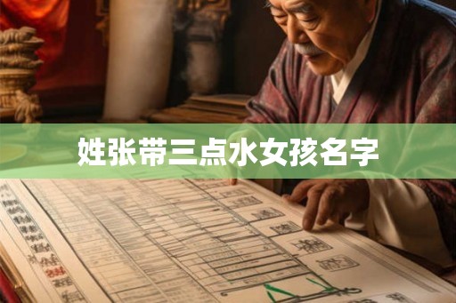 姓张带三点水女孩名字 姓张带三点水女孩名字
