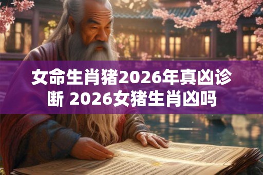 女命生肖猪2026年真凶诊断 2026女猪生肖凶吗