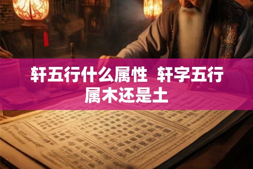 轩五行什么属性  轩字五行属木还是土
