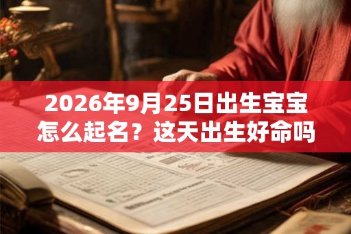 2026年9月25日出生宝宝怎么起名？这天出生好命吗？