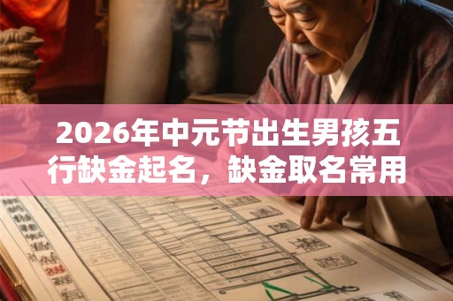 2026年中元节出生男孩五行缺金起名，缺金取名常用字