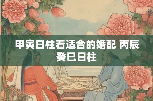 甲寅日柱看适合的婚配 丙辰癸巳日柱 甲寅日柱看适合的婚配 丙辰癸巳日柱