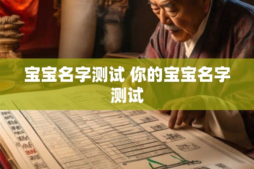 宝宝名字测试 你的宝宝名字测试