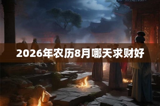 2026年农历8月哪天求财好
