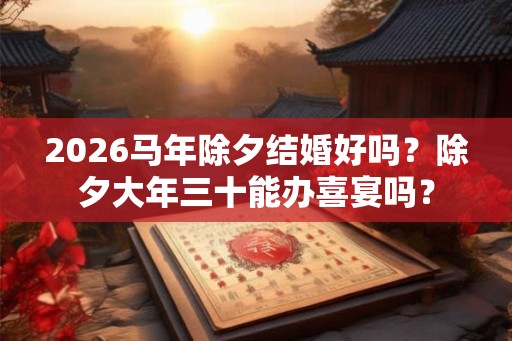 2026马年除夕结婚好吗？除夕大年三十能办喜宴吗？