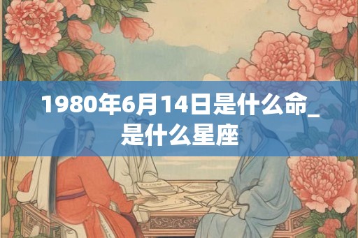 1980年6月14日是什么命_是什么星座