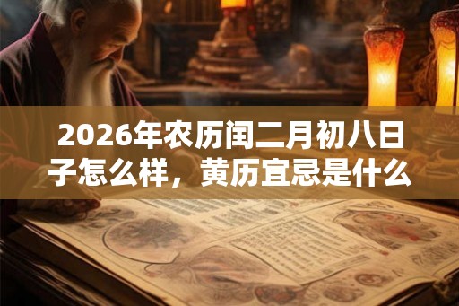 2026年农历闰二月初八日子怎么样，黄历宜忌是什么？