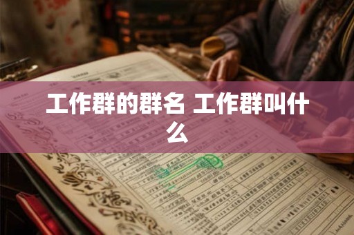 工作群的群名 工作群叫什么 工作群的群名 工作群叫什么