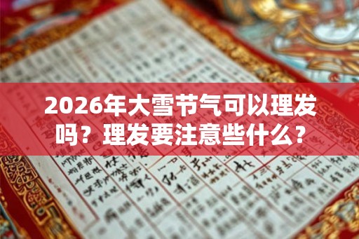 2026年大雪节气可以理发吗？理发要注意些什么？