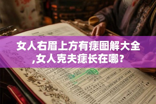 女人右眉上方有痣图解大全,女人克夫痣长在哪？