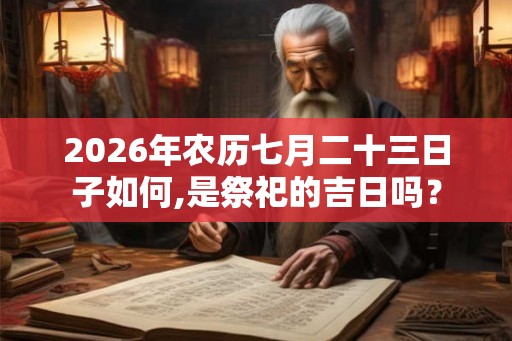 2026年农历七月二十三日子如何,是祭祀的吉日吗? 2026年农历七月二十三日子如何,是祭祀的吉日吗?
