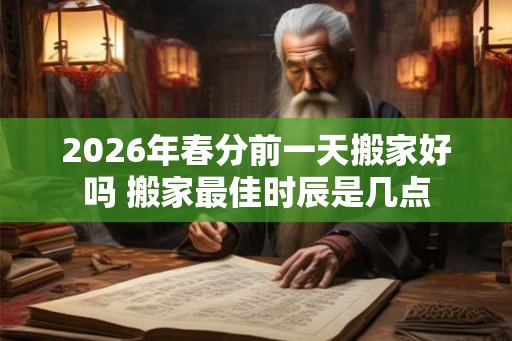 2026年春分前一天搬家好吗 搬家最佳时辰是几点