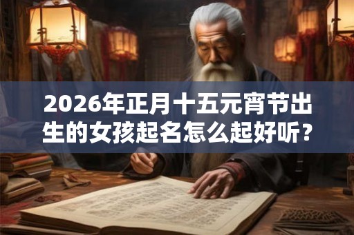 2026年正月十五元宵节出生的女孩起名怎么起好听？
