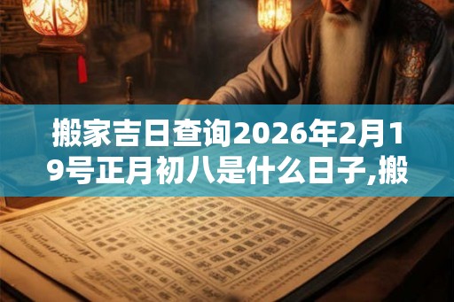 搬家吉日查询2026年2月19号正月初八是什么日子,搬家入宅黄道吉日