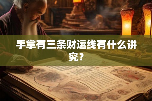 手掌有三条财运线有什么讲究？
