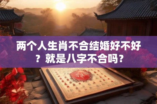 两个人生肖不合结婚好不好？就是八字不合吗？