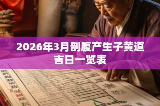 2026年3月剖腹产生子黄道吉日一览表