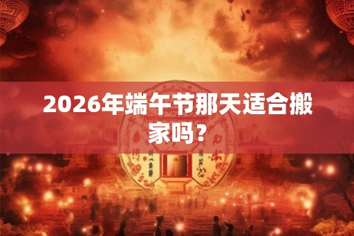 2026年端午节那天适合搬家吗? 2026年端午节那天适合搬家吗?