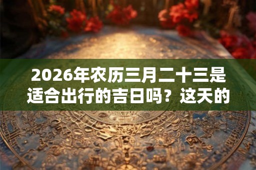 2026年农历三月二十三是适合出行的吉日吗?这天的卦象好吗? 2026年农历三月二十三是适合出行的吉日吗?这天的卦象好吗?