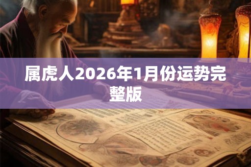 属虎人2026年1月份运势完整版