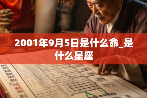 2001年9月5日是什么命_是什么星座