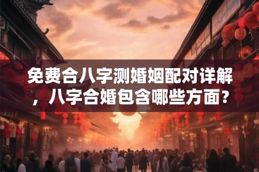免费合八字测婚姻配对详解，八字合婚包含哪些方面？
